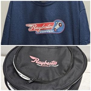 Raybestos Brake & Chassis hotrod auto parts graphic tee  and cooler bag bundle